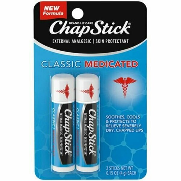 Glaxosmith Kline Cnsmr Hlth Lip Balm, ChapStick, Medicated, 0.30oz, Blue GKC33909